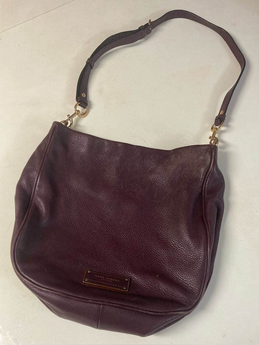 Marc Jacobs Plum Hobo Crossbody Purse